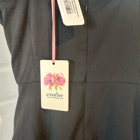 Black Mini Sheath Dress with Halter Neckline for Cocktail - Picture 2 of 5